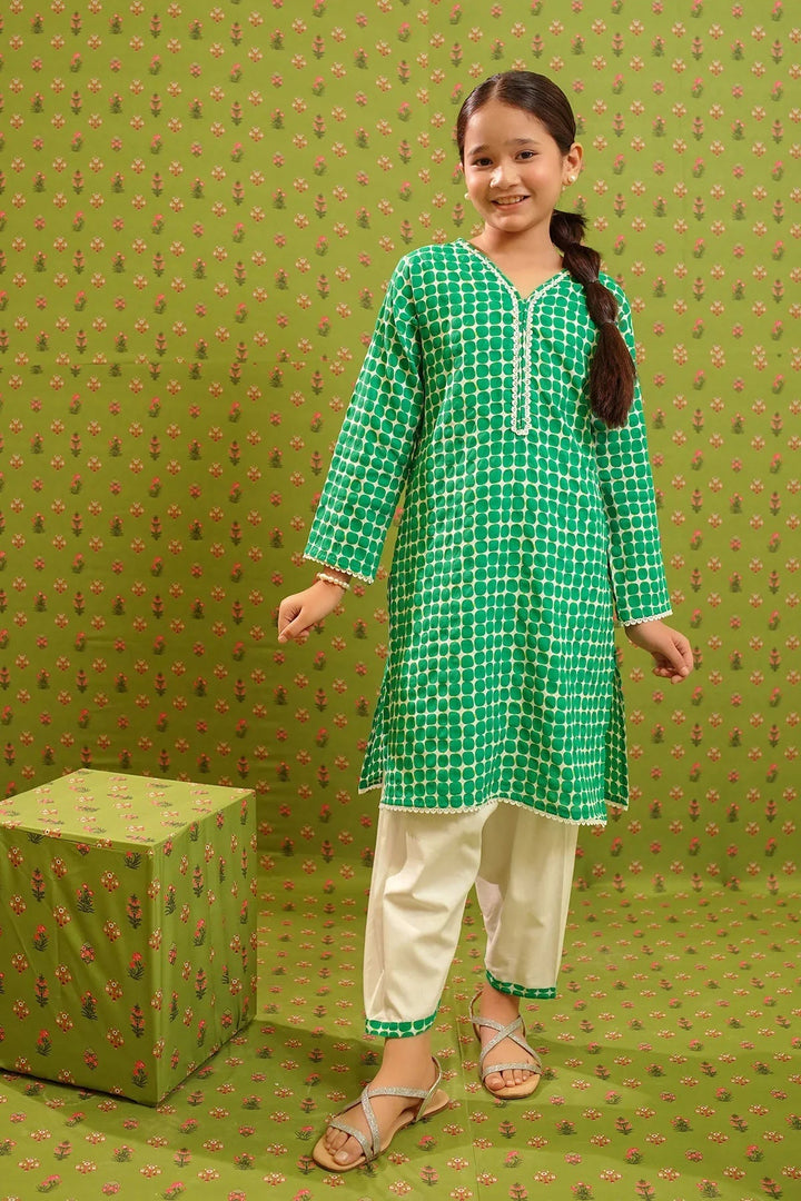 Ochre RTW Printed Girls 2 Piece Lawn  OFW-COR-105 - Summer Collection