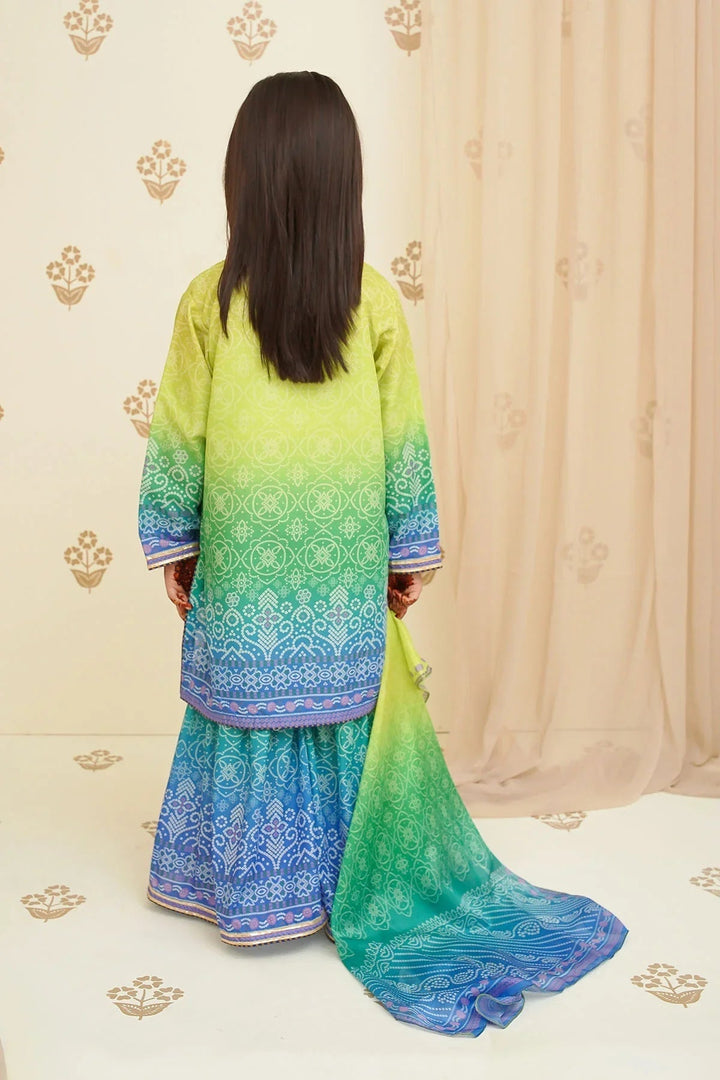 Ochre Girls Pret Printed Swiss Lawn 3 Piece Suit INDP-23 - Summer Collection