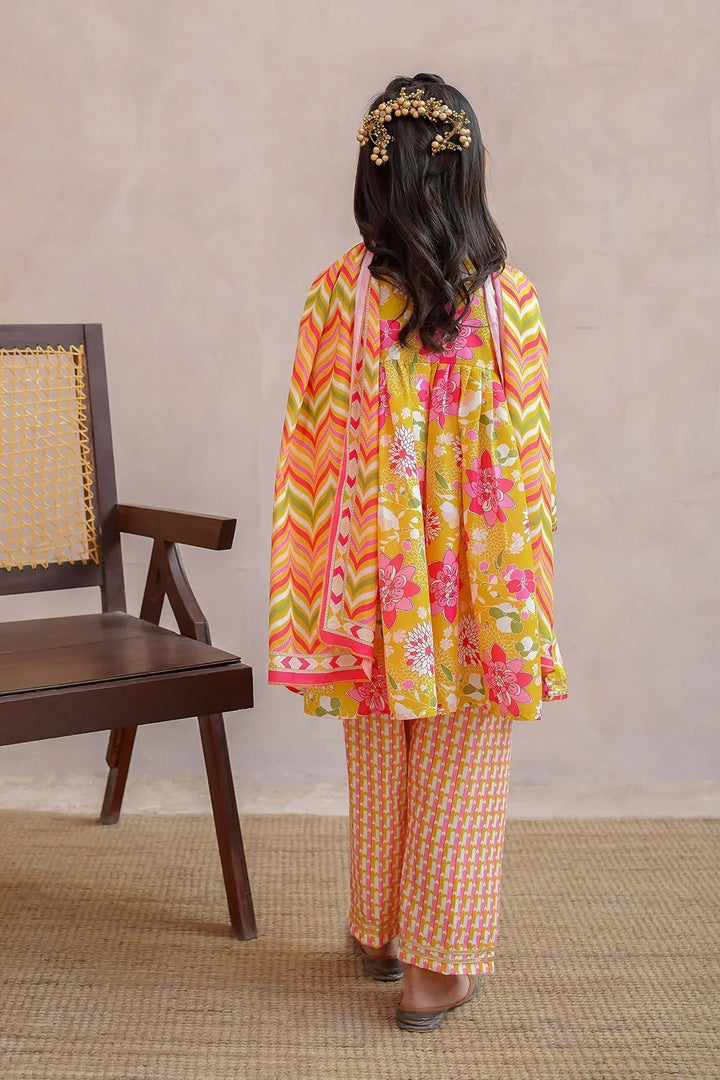 Ochre Girls Pret Printed Swiss Lawn 3 Piece Suit INDP-36 - Summer Collection
