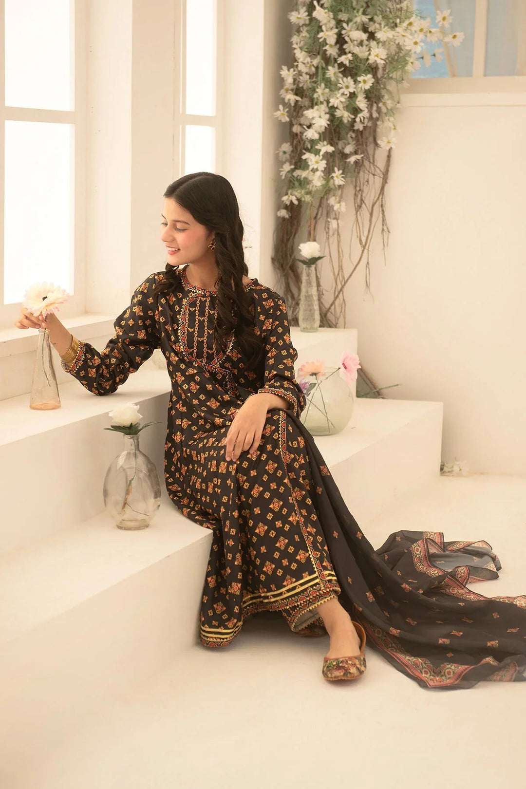 Ochre RTW Printed Girls 3 Piece Herringbone  COR-124 - Summer Collection