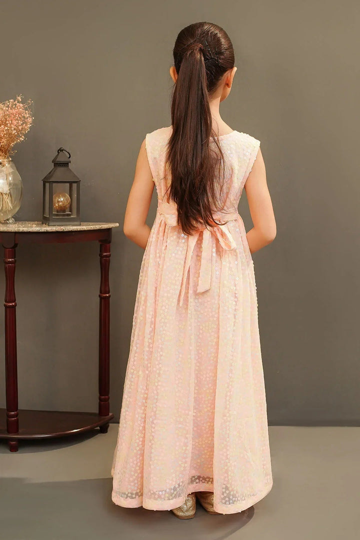 Ochre Girls Pret Embroidered Sequence Net Dress INCF-22 - Summer Collection