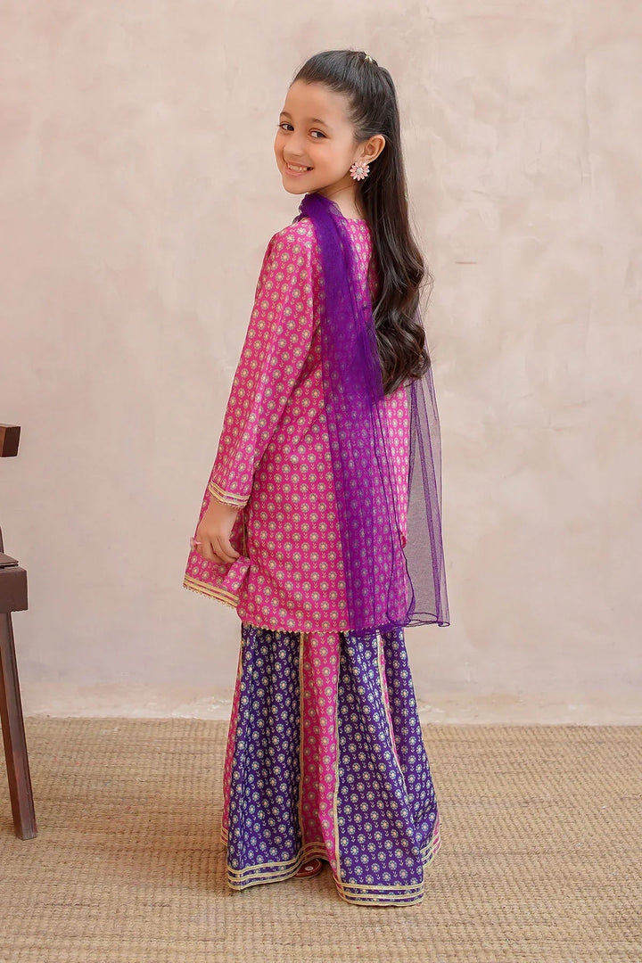 Ochre Girls Pret Printed Swiss Lawn 3 Piece Suit INDP-26 - Summer Collection