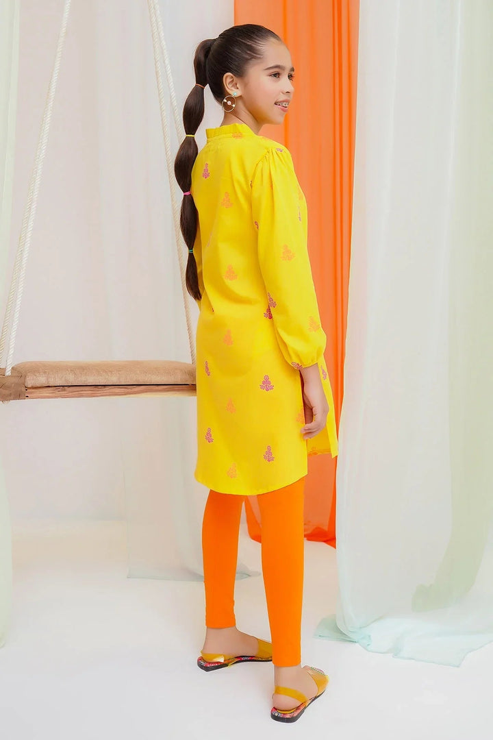 Ochre RTW Printed Girls 1 Piece Cotton Kurta OFW-PRC-29 - Summer Collection