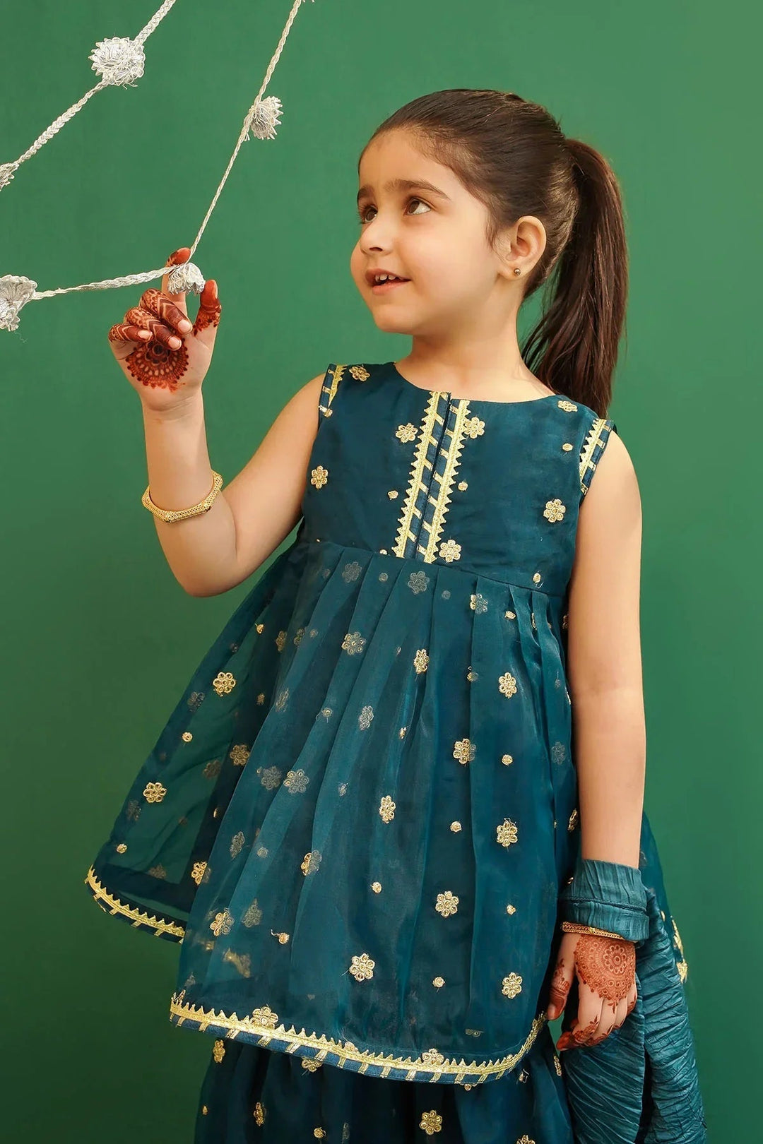 Ochre Girls Pret Embroidered Organza 3 Piece Suit INCF-20 - Summer Collection