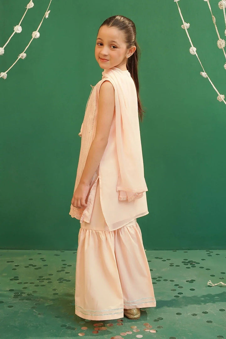 Ochre Girls Pret Embroidered Chiffon 3 Piece Suit INCF-18 - Summer Collection