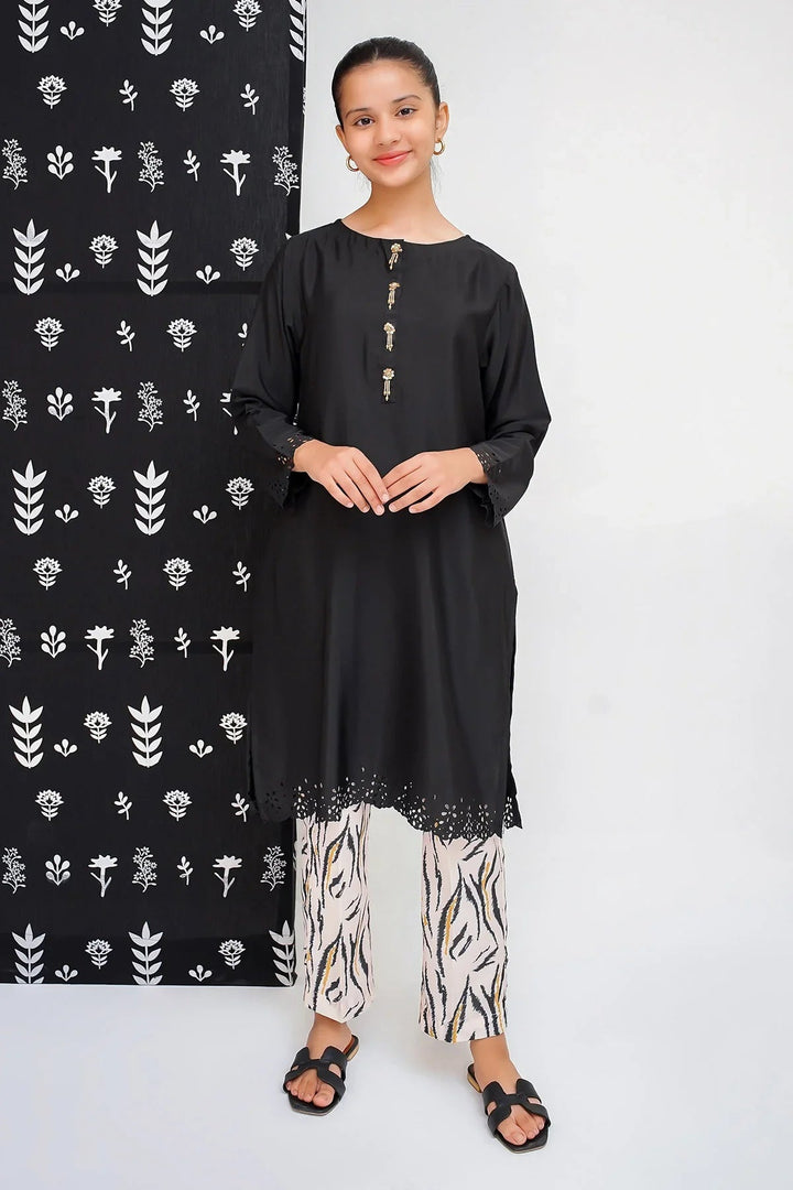 Ochre RTW Embroidered Girls 2 Piece Silk Cut Work OFW-FC-15 - Winter Collection