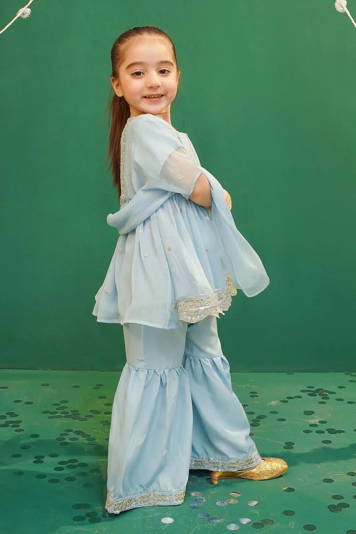 Ochre Girls Pret Embroidered Chiffon 3 Piece Suit INCF-16 - Summer Collection