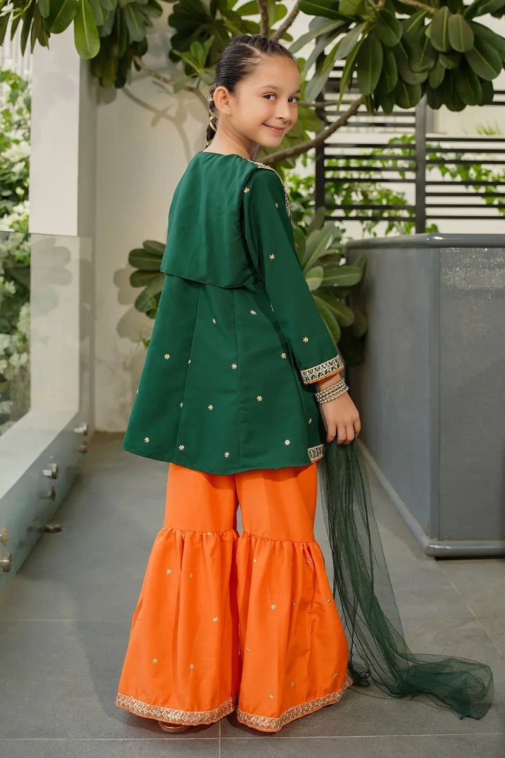 Ochre RTW Embroidered Girls 3 Piece Silk  INMHD-04 - Winter Collection