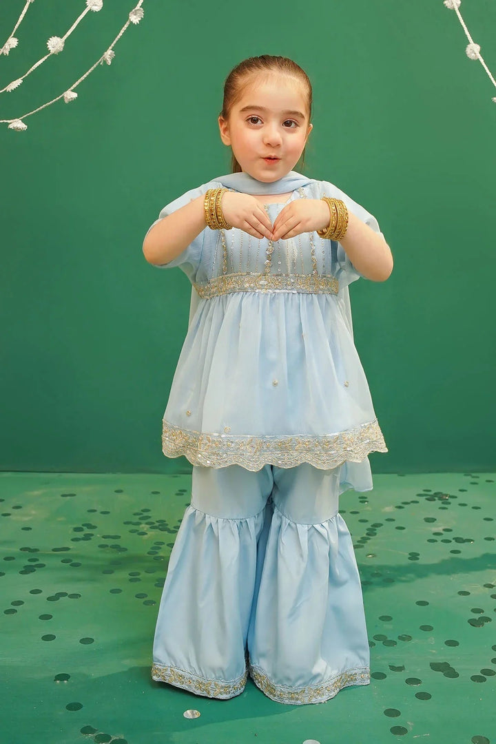 Ochre Girls Pret Embroidered Chiffon 3 Piece Suit INCF-16 - Summer Collection