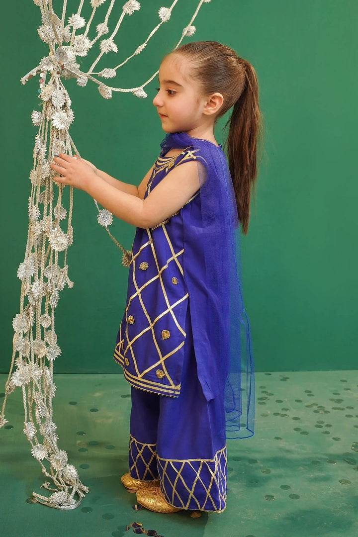 Ochre Girls Pret Embroidered Rod Silk 3 Piece Suit INCE-02 - Summer Collection