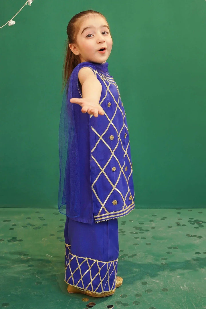 Ochre Girls Pret Embroidered Rod Silk 3 Piece Suit INCE-02 - Summer Collection