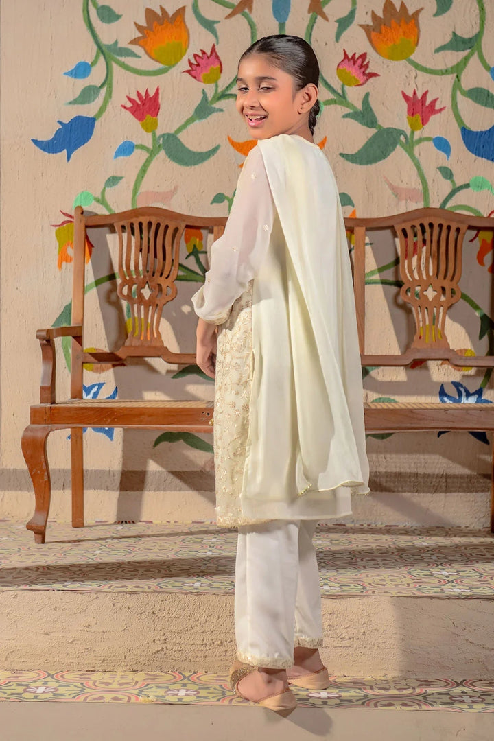 Ochre Girls Pret Embroidered Chiffon 3 Piece Suit EM-49 - Summer Collection