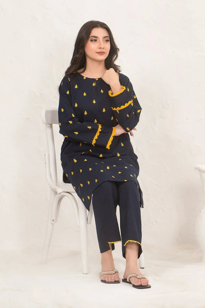 Ochre RTW Embroidered Girls 2 Piece Cotton  SOLE-02 - Summer Collection