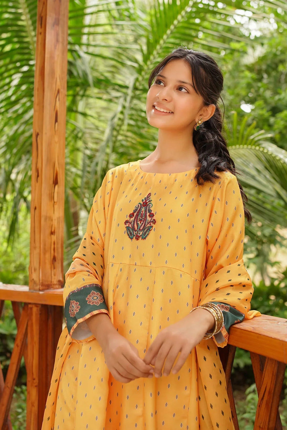 Ochre RTW Printed Girls 3 Piece Herringbone  COR-112 - Summer Collection
