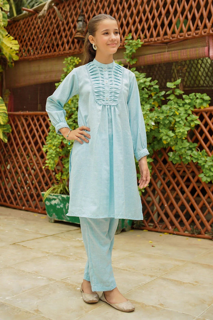 Ochre RTW Embroidered Girls 2 Piece Khaddar Embellished SC-38 - Winter Collection