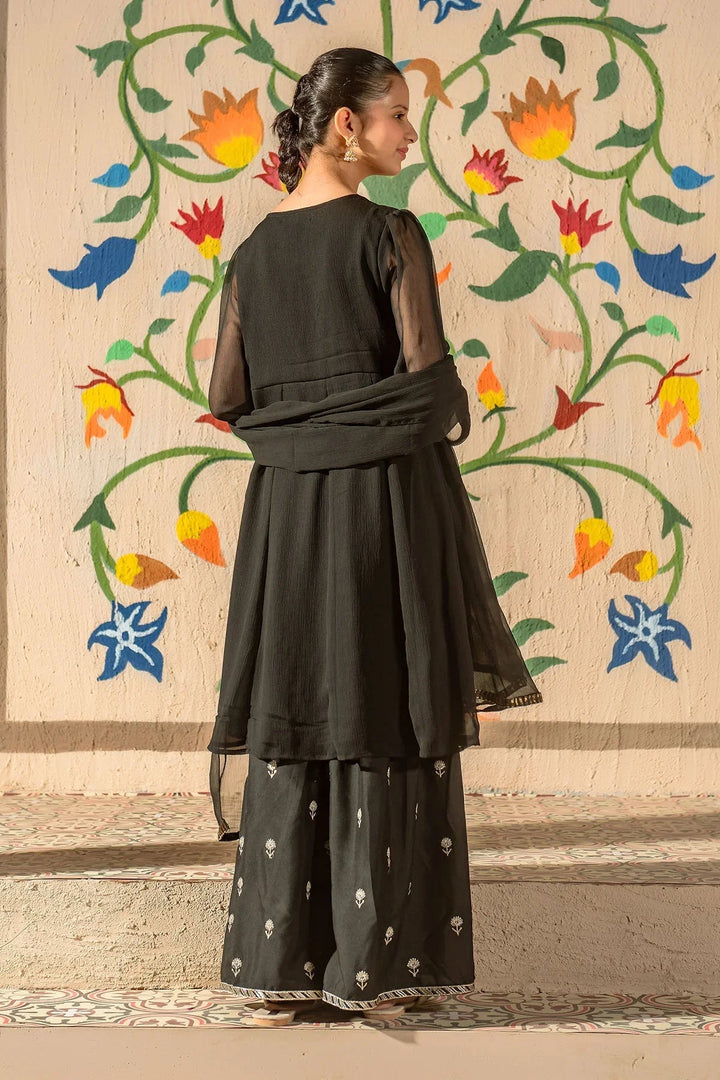 Ochre Girls Pret Embroidered Chiffon 3 Piece Suit EM-43 - Summer Collection