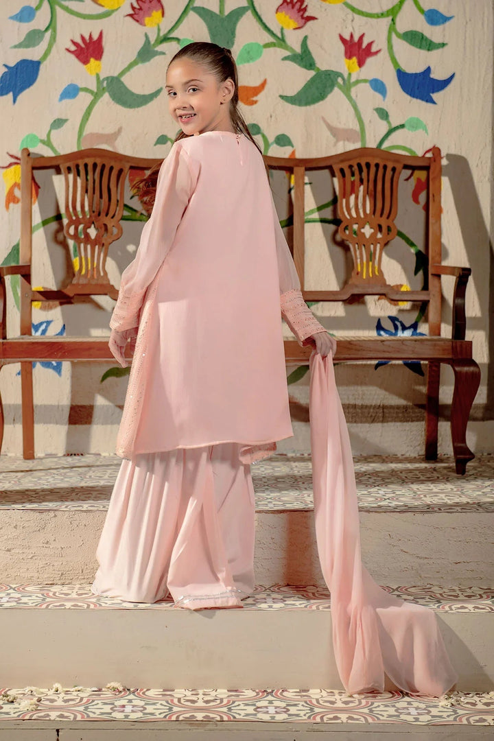 Ochre Girls Pret Embroidered Chiffon 3 Piece Suit EM-42 - Summer Collection