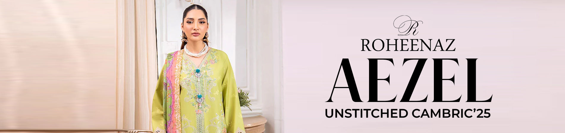 Whispered Florals by Roheenaz Unstitched Embroidered Lawn 3 Pcs Suit RNZ26UWF D-16 B LILY DRIFT - Summer