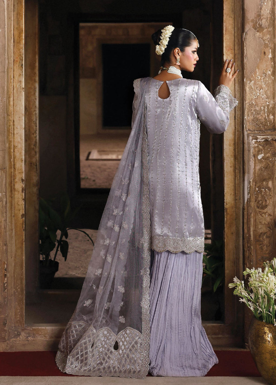 Romansiyyah by Emaan Adeel Embroidered Chiffon Suits Unstitched 3 Piece EA25RLF Aabroo - Formals Collection