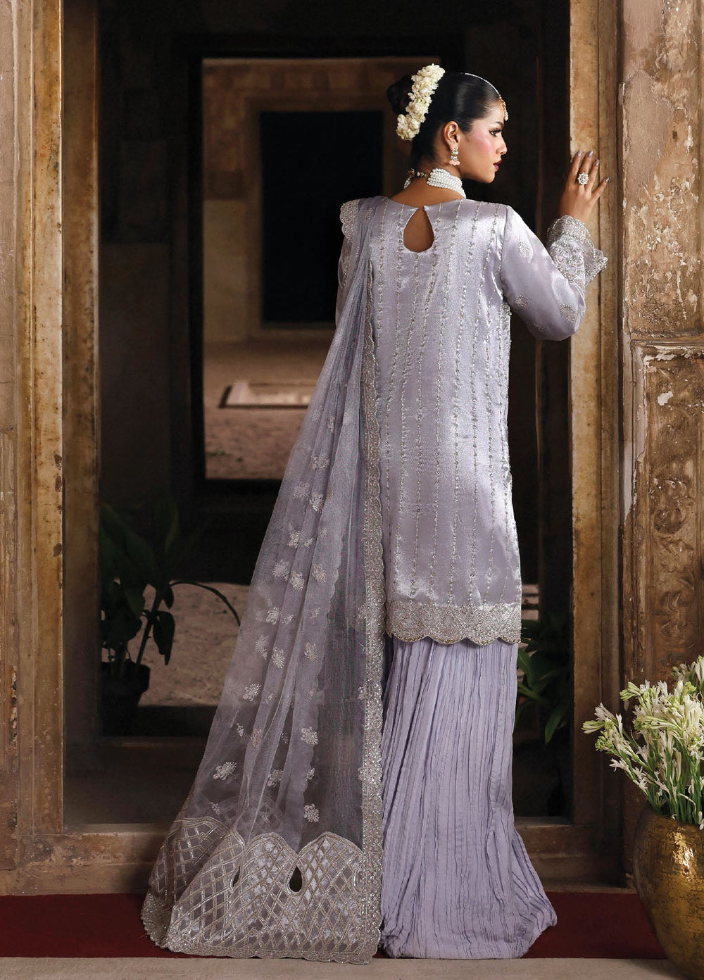 Romansiyyah by Emaan Adeel Embroidered Chiffon Suits Unstitched 3 Piece EA25RLF Aabroo - Formals Collection