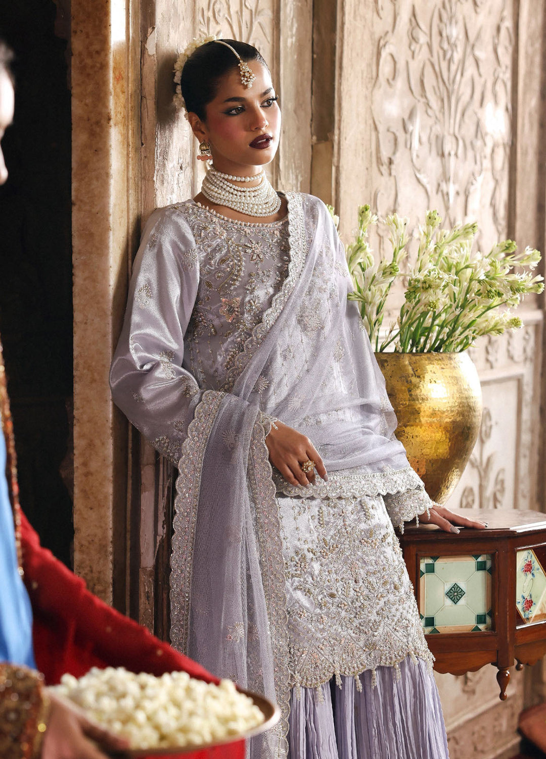 Romansiyyah by Emaan Adeel Embroidered Chiffon Suits Unstitched 3 Piece EA25RLF Aabroo - Formals Collection