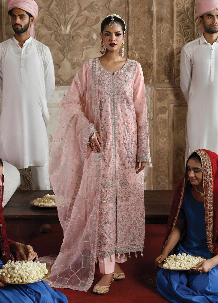 Romansiyyah by Emaan Adeel Embroidered Chiffon Suits Unstitched 3 Piece EA25RLF Gul Sheen - Formals Collection