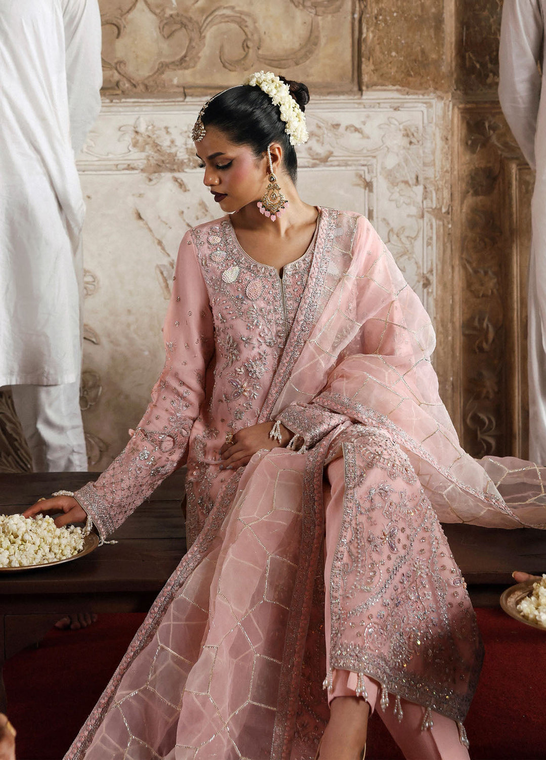 Romansiyyah by Emaan Adeel Embroidered Chiffon Suits Unstitched 3 Piece EA25RLF Gul Sheen - Formals Collection