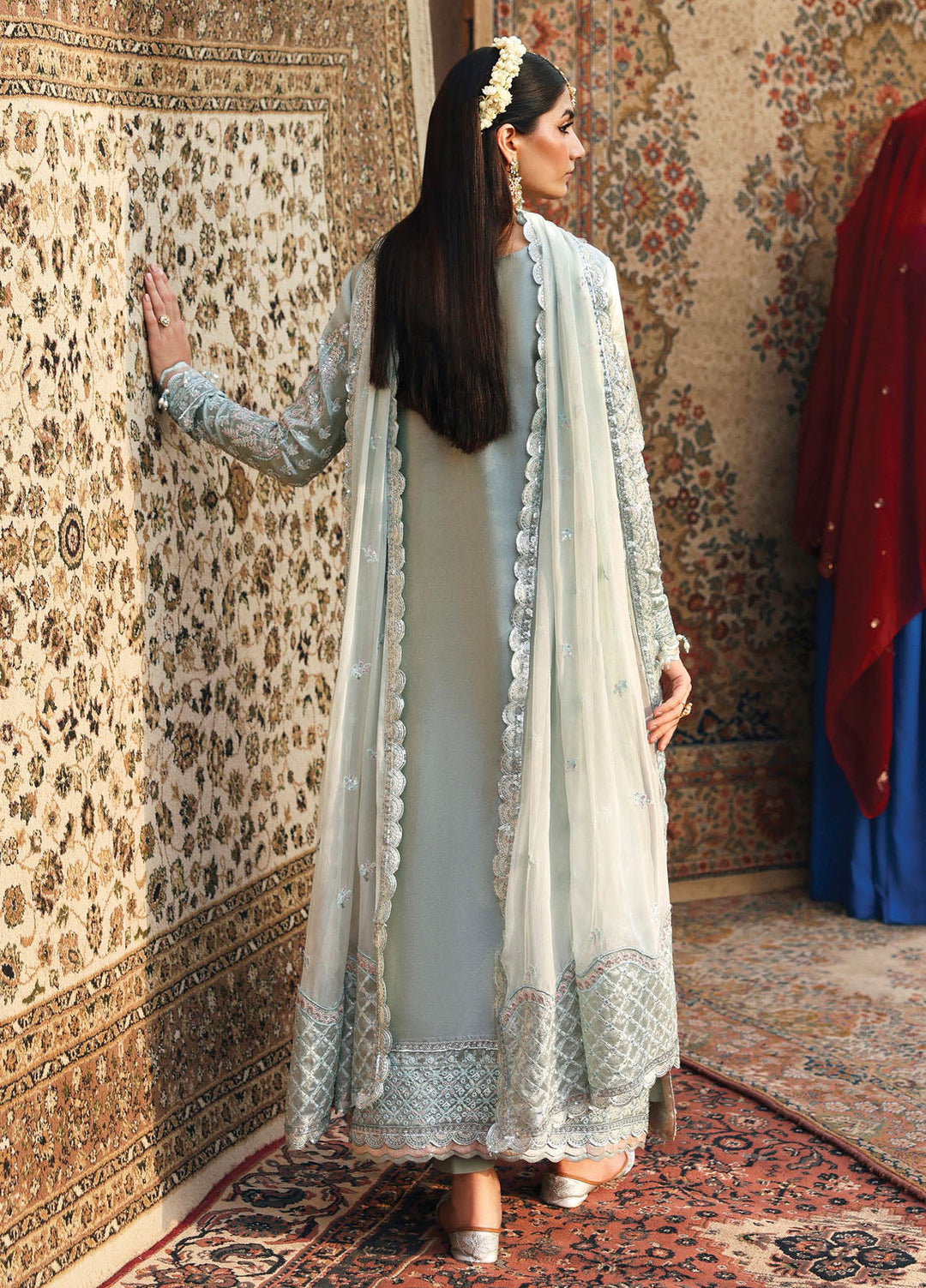 Romansiyyah by Emaan Adeel Embroidered Chiffon Suits Unstitched 3 Piece EA25RLF Shabeena - Formals Collection