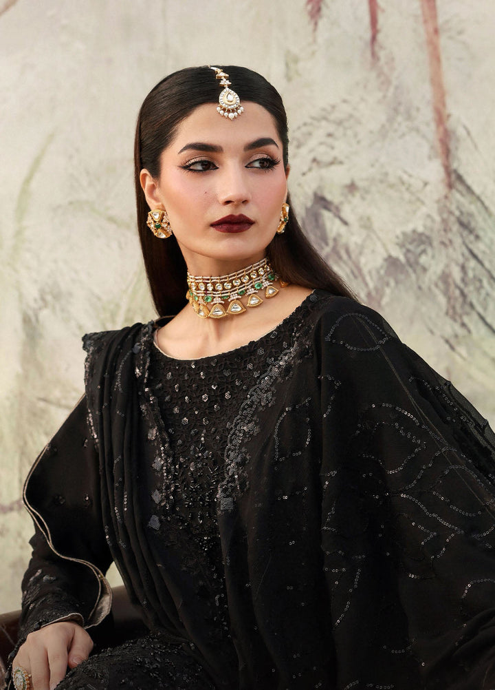 Romansiyyah by Emaan Adeel Embroidered Chiffon Suits Unstitched 3 Piece EA25RLF Zareenah - Formals Collection