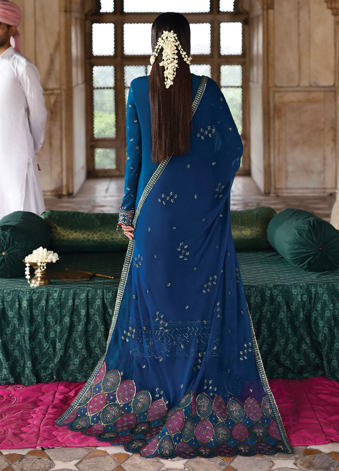 Romansiyyah by Emaan Adeel Embroidered Chiffon Suits Unstitched 3 Piece EA25RLF Zarq - Formals Collection