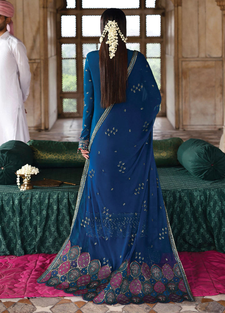 Romansiyyah by Emaan Adeel Embroidered Chiffon Suits Unstitched 3 Piece EA25RLF Zarq - Formals Collection