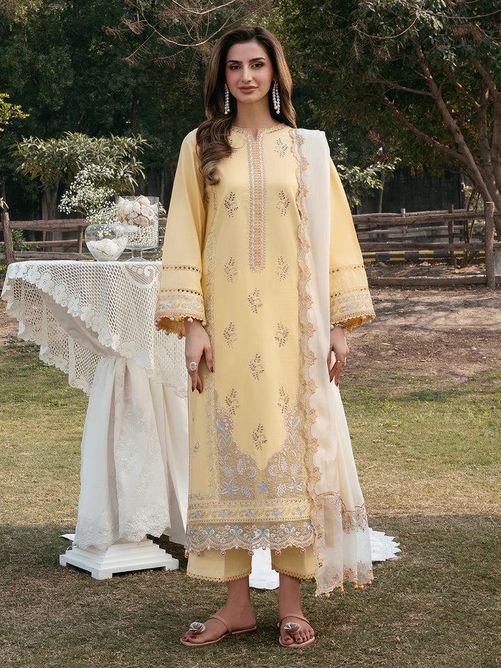 Mahveen by Izel Unstitched Embroidered Lawn 3 Piece Suit Roohi - Eid Collection