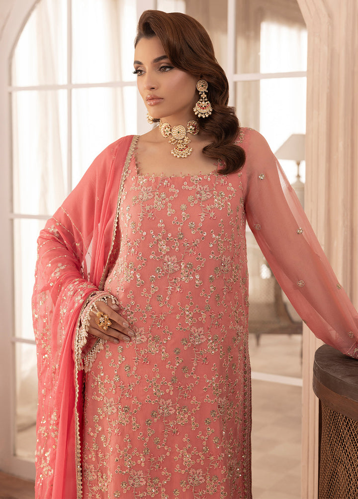 Sahane Ready To Wear Chiffon 3 Piece Suit CT-19003 Rosa - Formals Collection