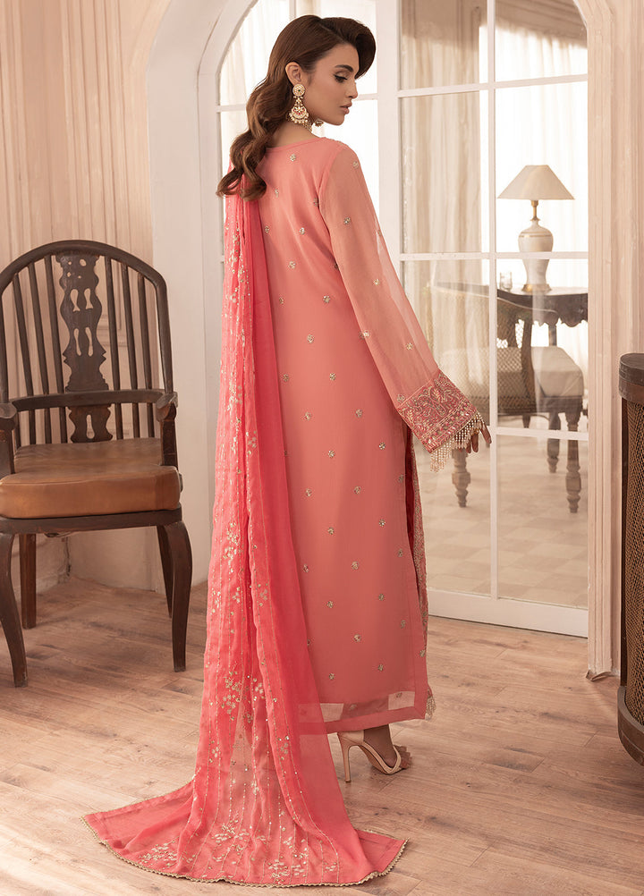 Sahane Ready To Wear Chiffon 3 Piece Suit CT-19003 Rosa - Formals Collection