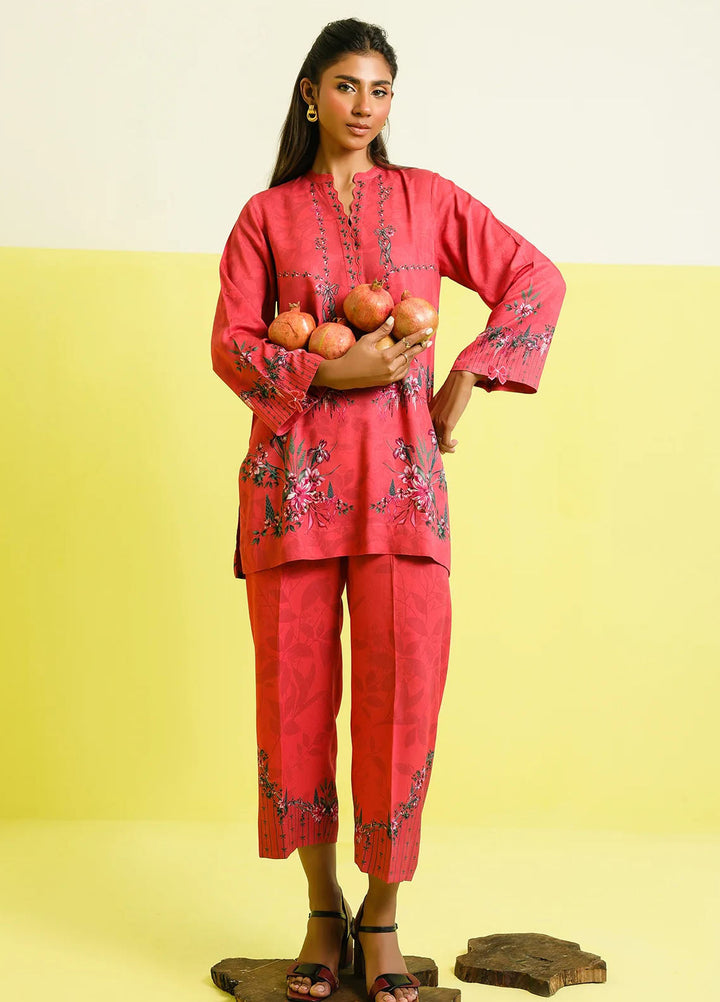Elara by Sahar Unstitched Printed 2 Piece Marina Twill SHR25EP Rosewater Bloom - Casual Collection