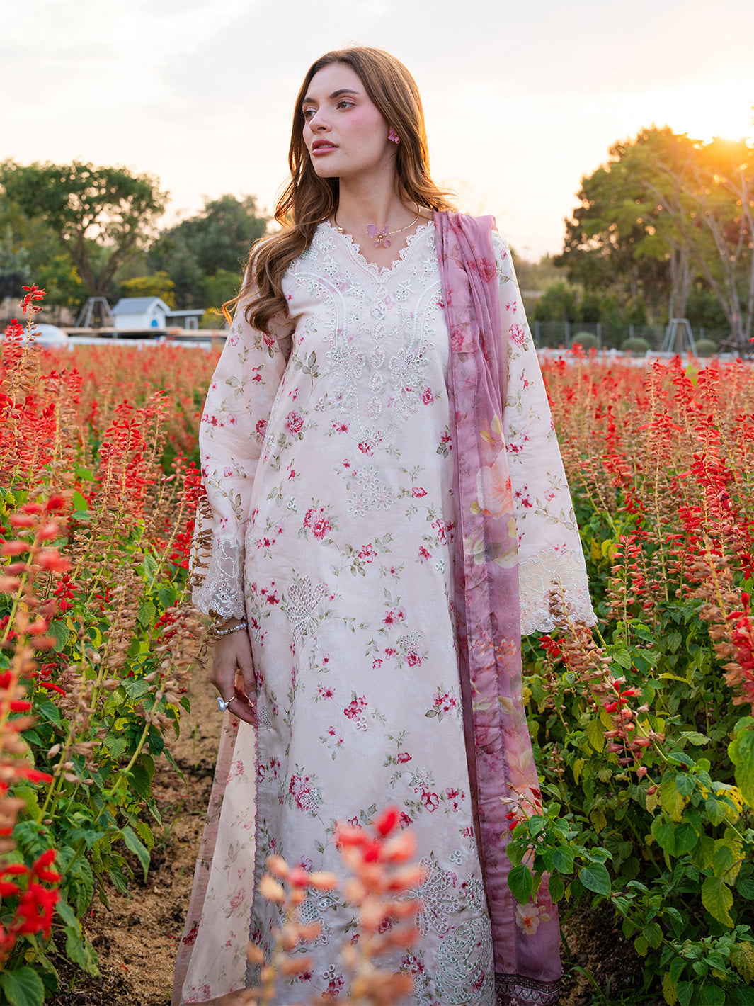 The Scent Of Summers by Yards Unstitched Embroidered Lawn 3 Piece Suit Rosewater Casual Collection