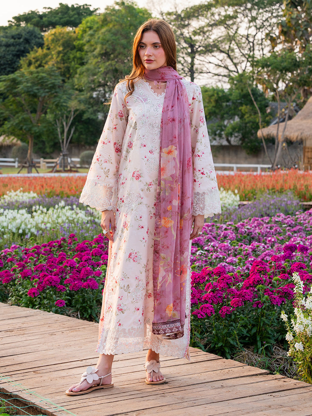 The Scent Of Summers by Yards Unstitched Embroidered Lawn 3 Piece Suit Rosewater Casual Collection