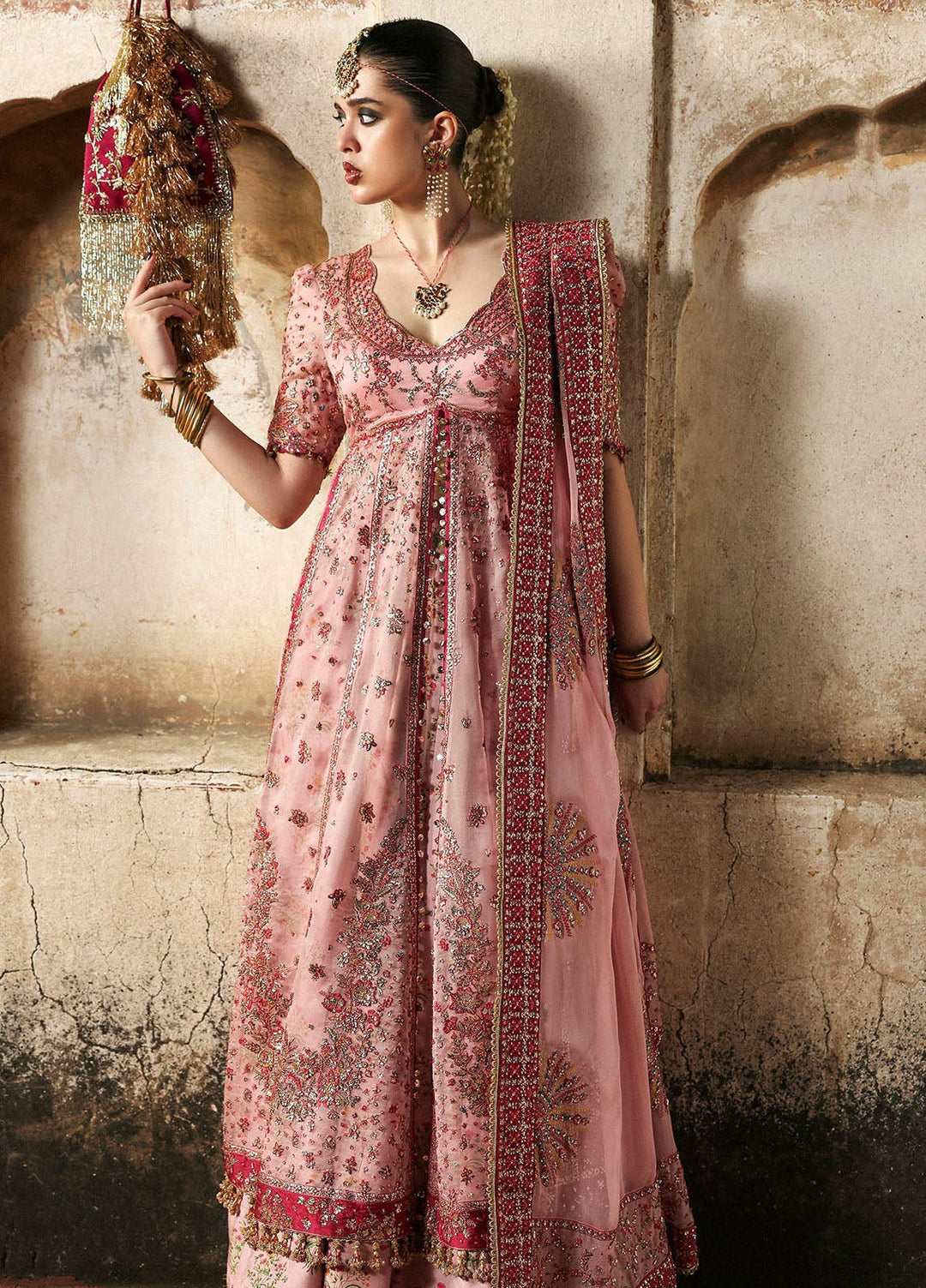 Massarat by Hussain Rehar Embroidered Organza Suits Unstitched 3 Piece HRR25MU Roshanara - Festive Collection