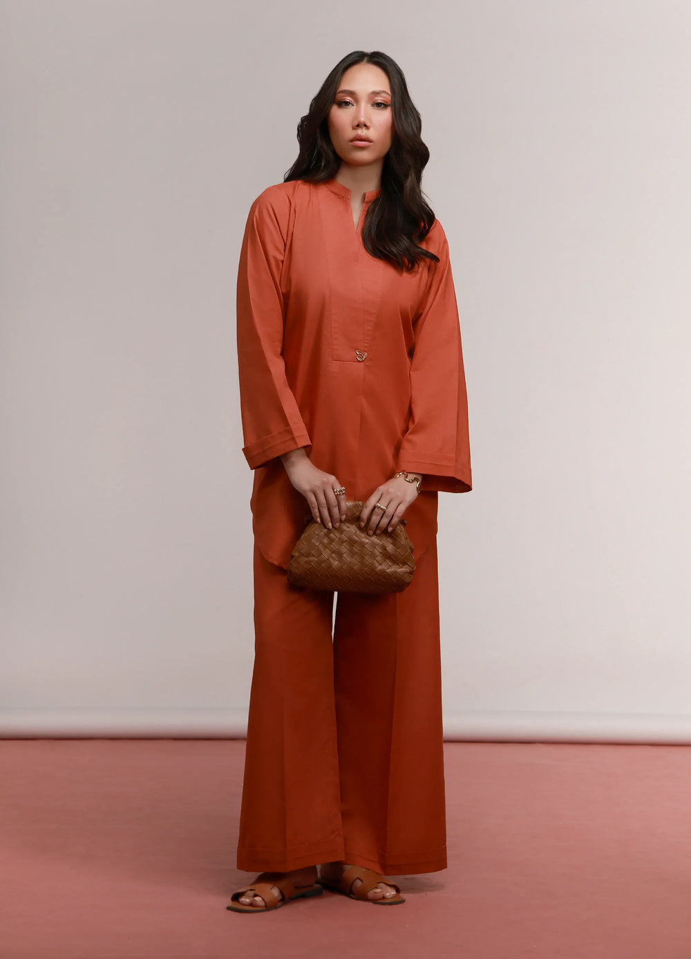 House of Meem RTW Solids Linen 2 Piece Suit Clay Casual Collection