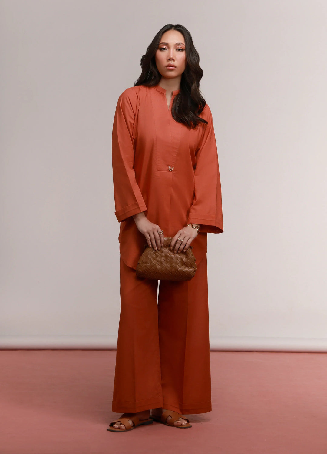 House of Meem RTW Solids Linen 2 Piece Suit Clay Casual Collection
