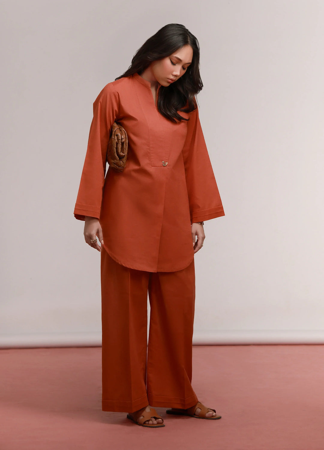 House of Meem RTW Solids Linen 2 Piece Suit Clay Casual Collection