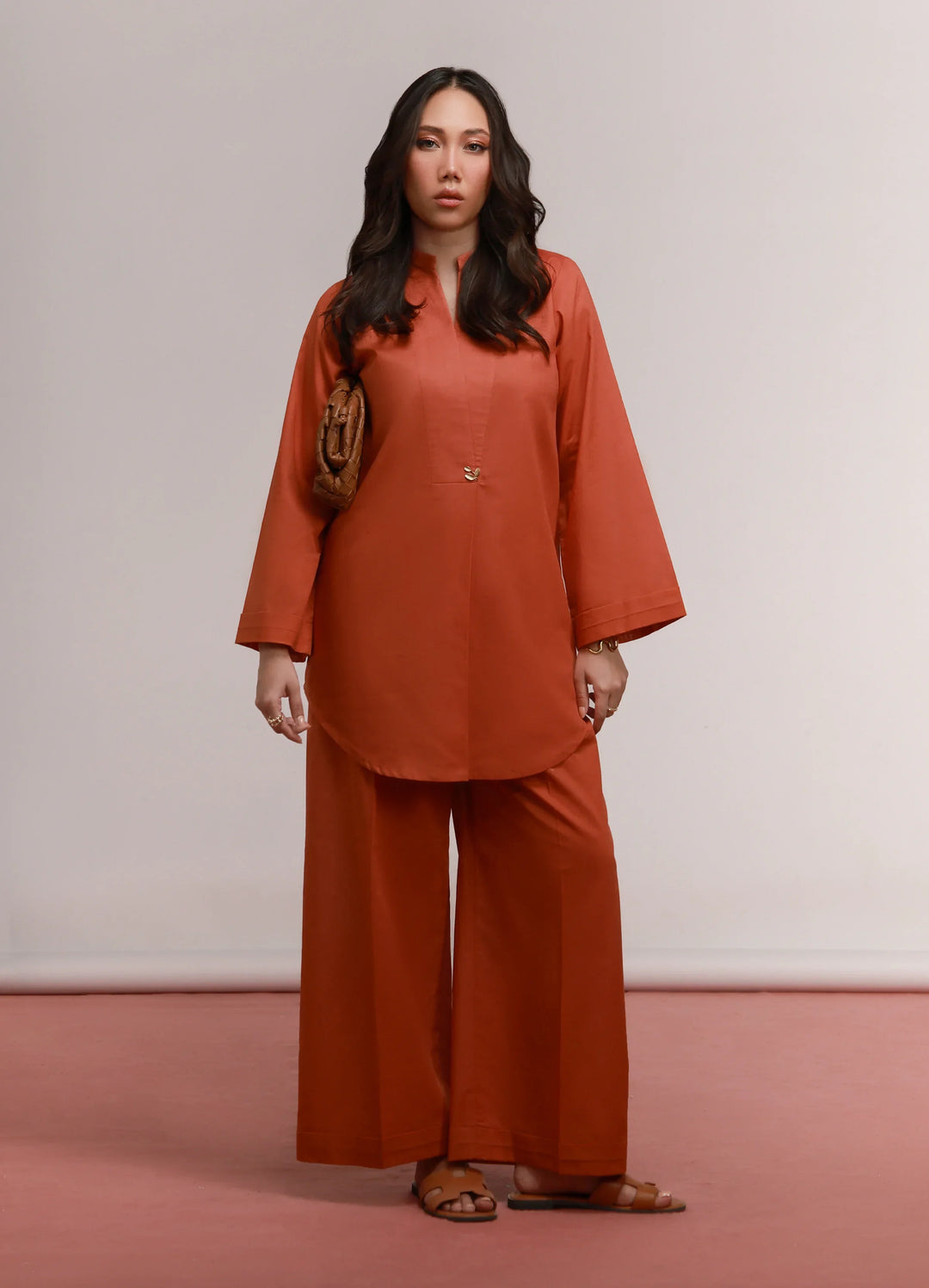 House of Meem RTW Solids Linen 2 Piece Suit Clay Casual Collection