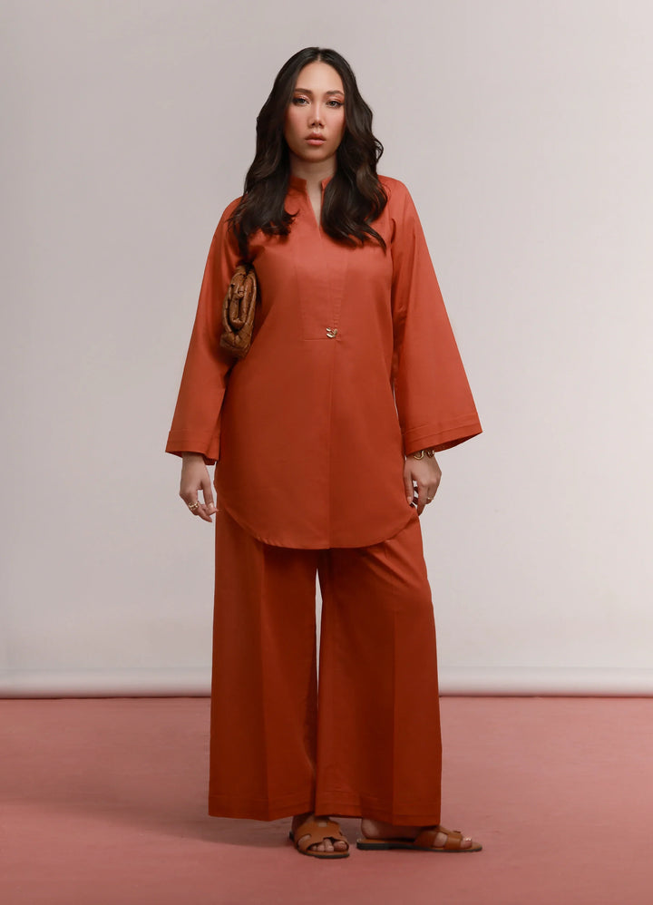 House of Meem RTW Solids Linen 2 Piece Suit Clay Casual Collection