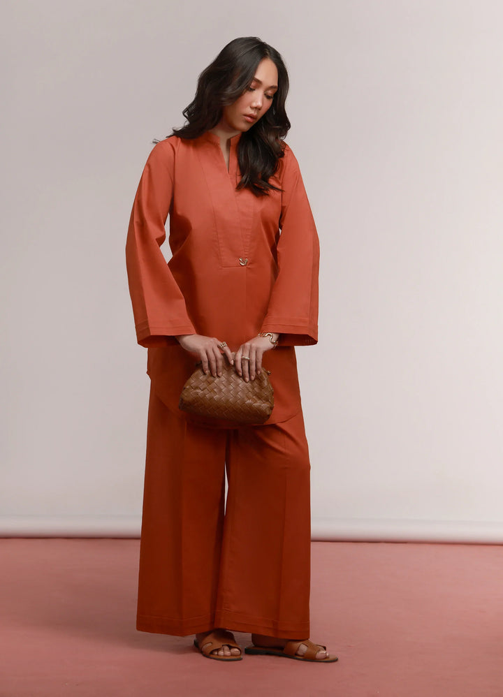 House of Meem RTW Solids Linen 2 Piece Suit Clay Casual Collection