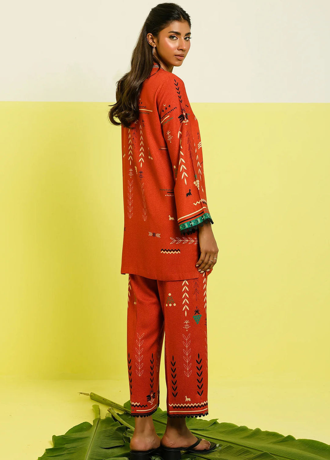 Elara by Sahar Unstitched Printed 2 Piece Marina Twill SHR25EP Rustic Aztec - Casual Collection