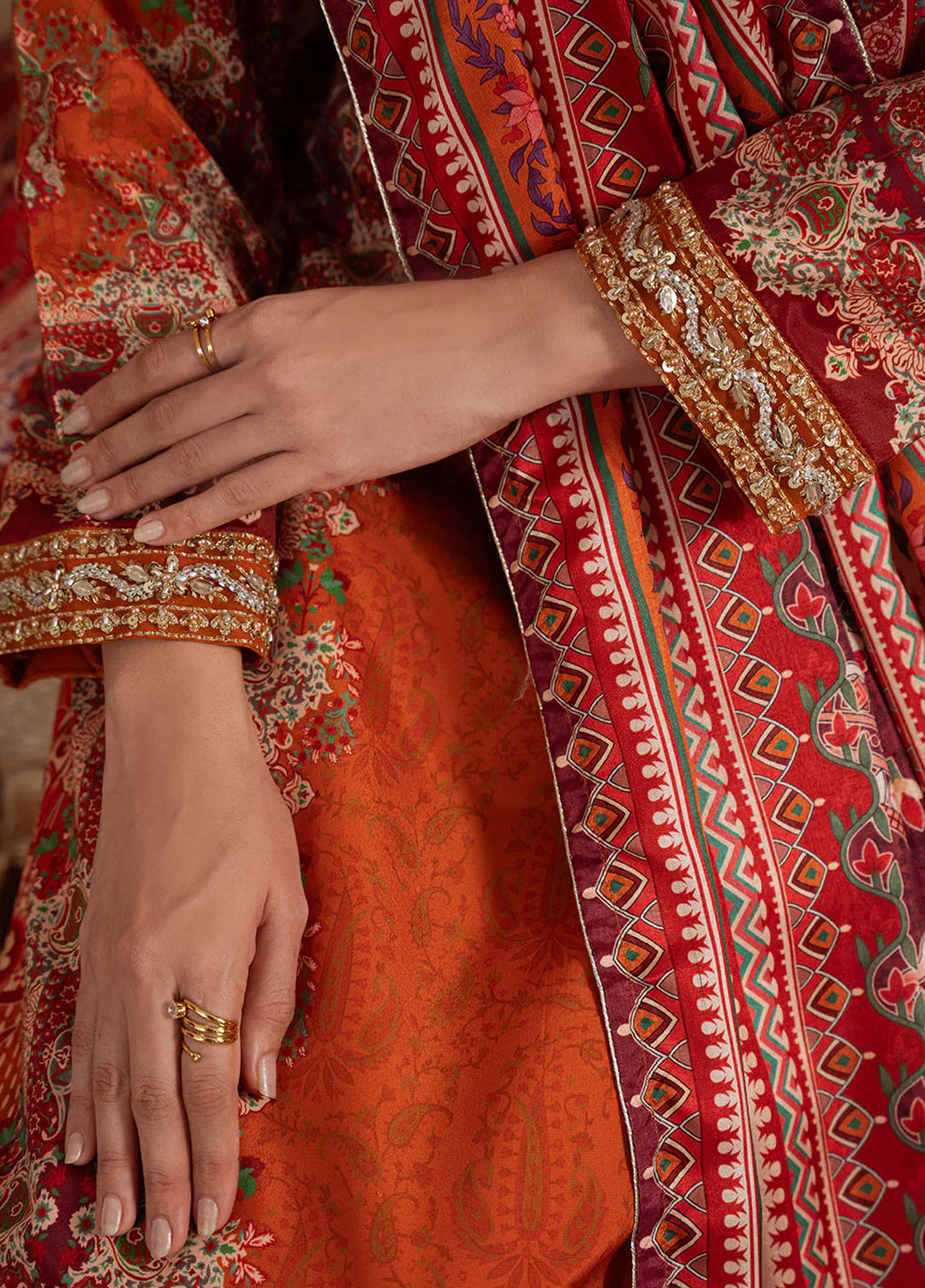 Veloure by Gulaal Embroidered Silk Suits Unstitched 3 Piece GL25VU GS - 07 Rustic Regalia - Festive Collection