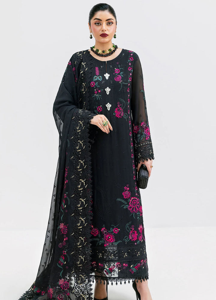 Luxe Serene by Imrozia Premium Pret Embroidered Georgette 3 Piece Suit S-1095 Onyx