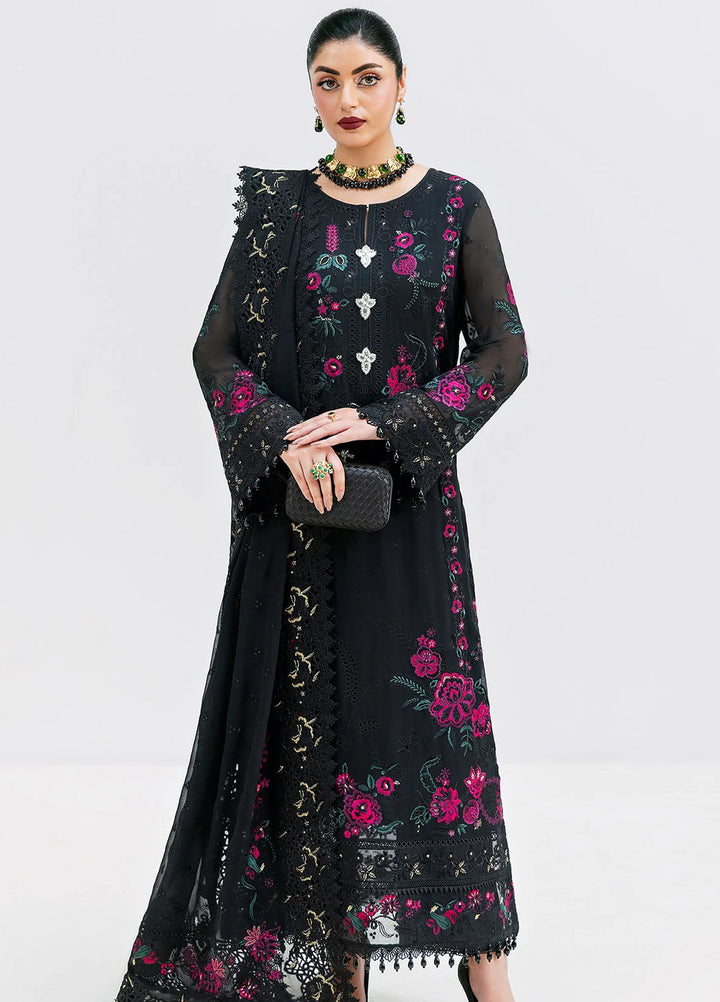 Luxe Serene by Imrozia Premium Pret Embroidered Georgette 3 Piece Suit S-1095 Onyx