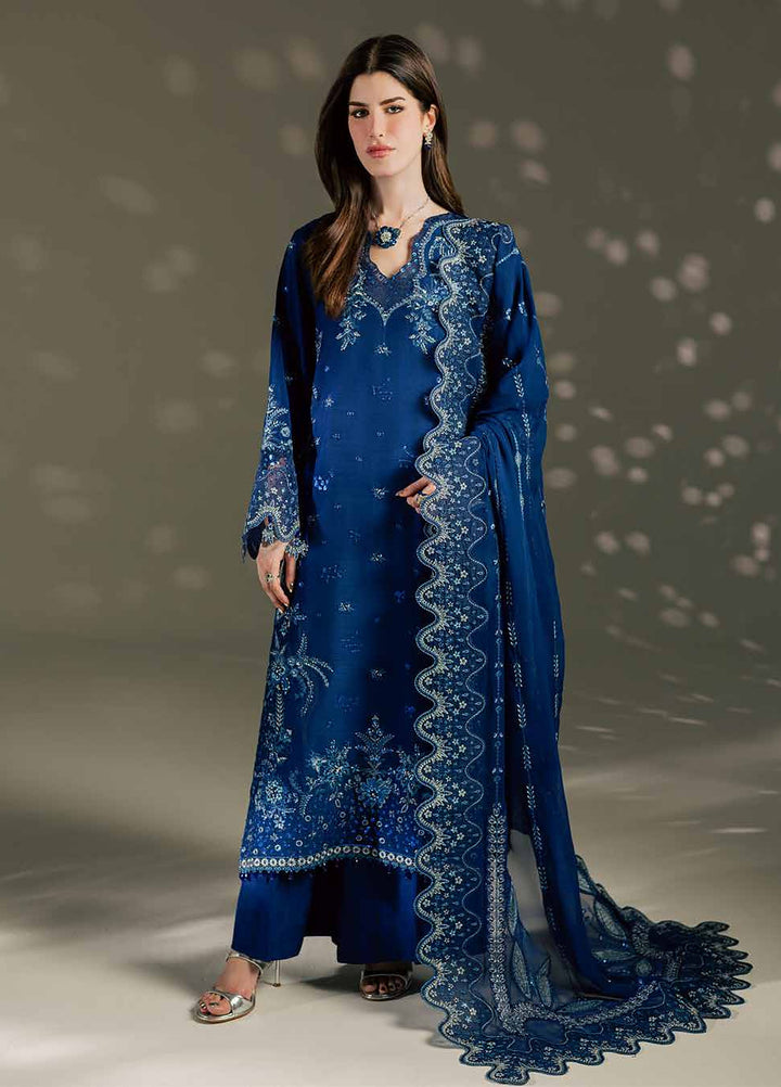 The Silk by Nureh Unstitched Embroidered Premium Silk 3 Piece Suit NU26USF S-34 - Festive Collection