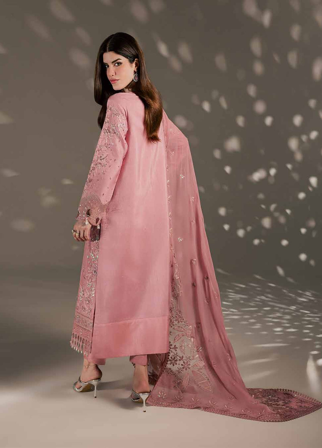 The Silk by Nureh Unstitched Embroidered Premium Silk 3 Piece Suit NU26USF S-35 - Festive Collection
